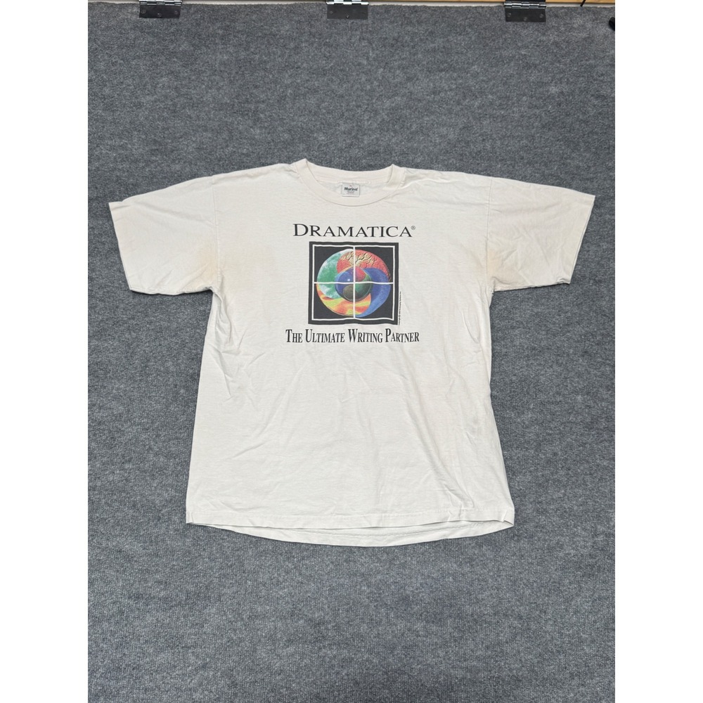 Vintage 1996 Dramatica Murina T‎ Shirt XL Writing Software Promo Tech Tee USA